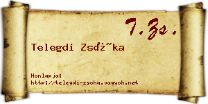 Telegdi Zsóka névjegykártya